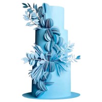 Торт на свадьбу Нежно-голубой №3767