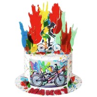 Торт с трюковым велосипедом №3337