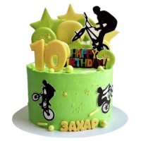 Торт с велосипедом на 10 лет №3594