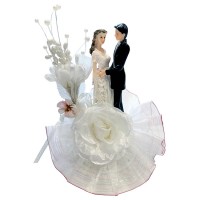 Фигурка на свадебный торт – жених и невеста №22