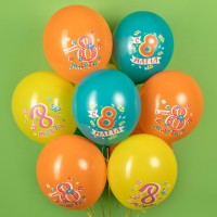 Набор ярких воздушных шариков на 8 марта №443