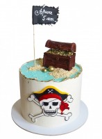 Торт с пиратским флагом №2031