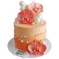 Торт с цветами на день рождения бабушке №2710