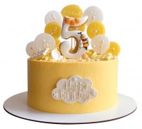 Торт желтый с пчелкой на 5 лет №2051