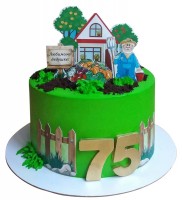 Торт на юбилей дедушке 75 лет №2033