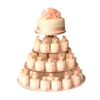 Торт Башня из пирожных с розочками №451