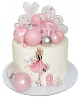 Торт с топперами и шариками на 9 лет №2095