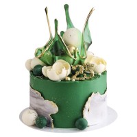 Зеленый торт на юбилей №3404