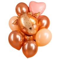 Воздушные шарики с фольгированной фигурой оленя №519