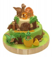 Торт детский с динозаврами на день рождения №678