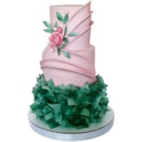 Элегантный трехъярусный торт №4095