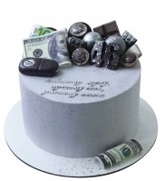 Торт с деньгами и ключами от машины №1818