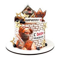 Торт в стиле Standoff 2 на день рождения мальчику №4100