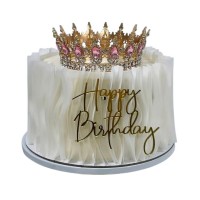 Торт Happy Birthday с короной сверху №3951