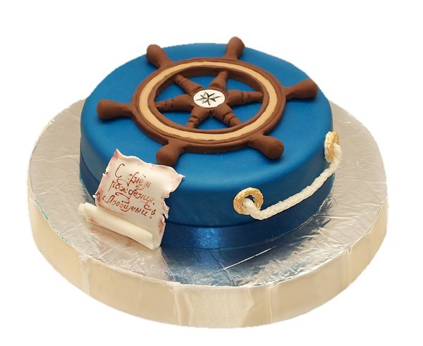 Торт со штурвалом на день рождения №954