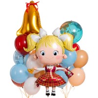 Воздушный шар-фигура школьницы на 1 сентября №1033