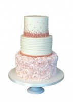 Торт свадебный с бусинами №1351