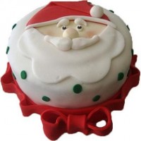 Новогодний торт с лицом Деда Мороза №424