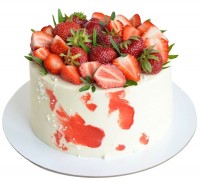 Торт с клубничным верхом №2005