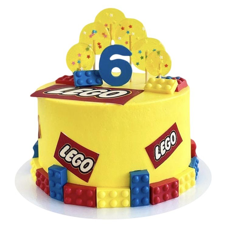 Торт Лего на 6 лет без мастики №3174