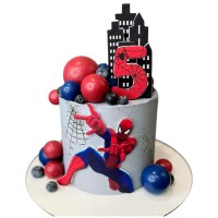 Торт с Человеком Пауком и цифрой №4067