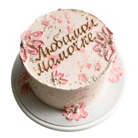 Торт с золотой надписью Любимой Мамочке №3958