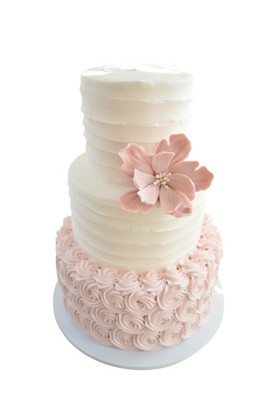 Торт на свадьбу с цветком №1358