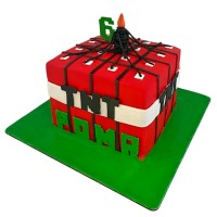 Торт в виде взрывчатки из Майнкрафт с именем №4071