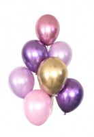 Набор воздушных шаров в фиолетово-золотых тонах №11