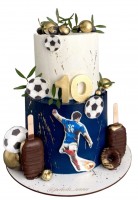 Торт футбольный для мальчика 10 лет №2351