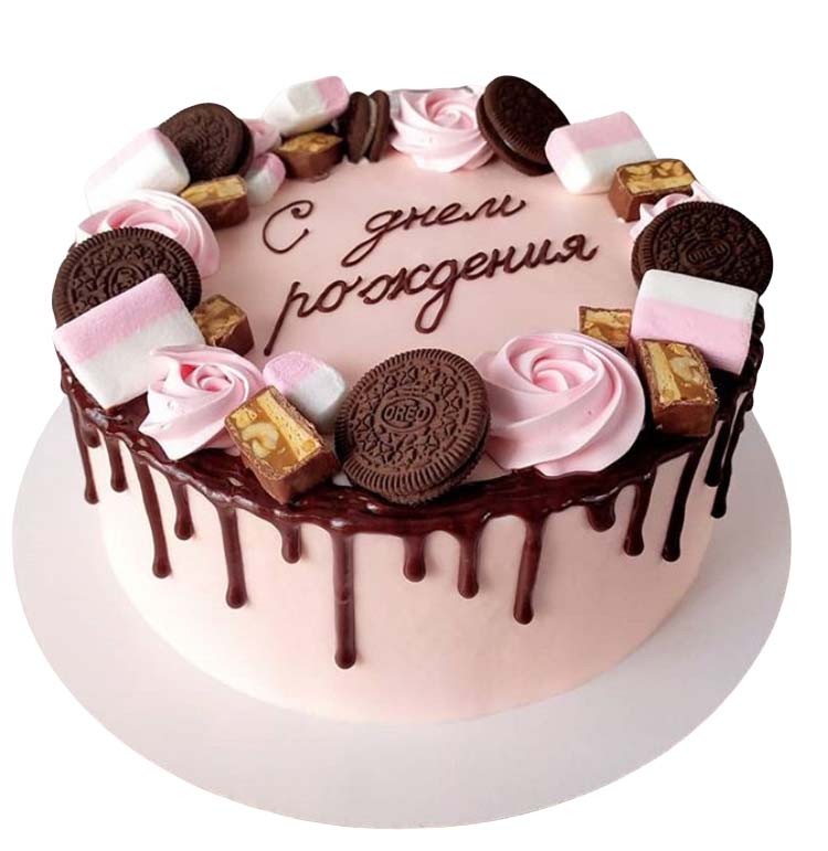 Торт с Орео и сладостями на день рождения №2500