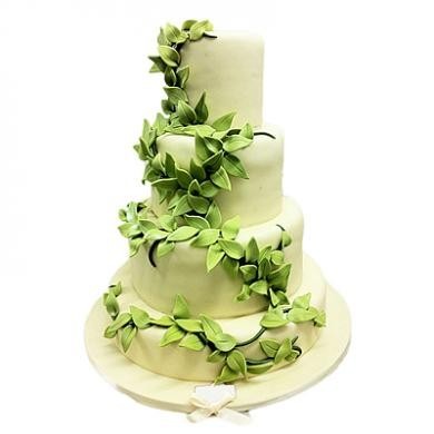 Зеленый свадебный торт №83