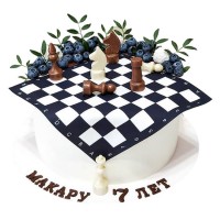 Торт с шахматами для мальчика №3184