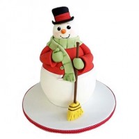 Новогодний торт Снеговик №445