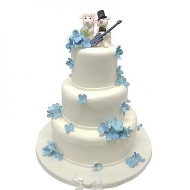 Торт свадебный с мышками №81