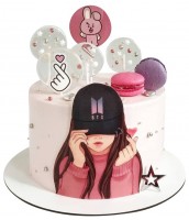Торт в стиле BTS для девочки №2058