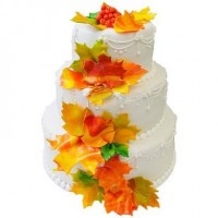 Осенний свадебный торт №128
