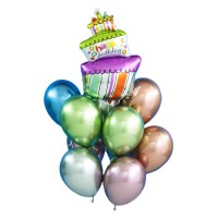 Воздушные шары с фольгированной фигурой торта №270