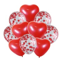 Набор из шаров-сердечек и прозрачных шариков №271