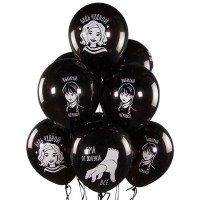 Воздушные шары Wednesday черно-белые №1049