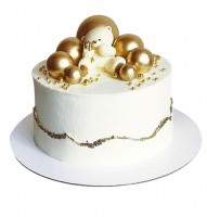 Торт с золотыми шарами №1769