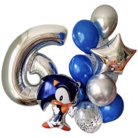 Воздушные шарики Соник на 6 лет №251