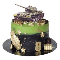 Торт с танком на 8 лет №3093