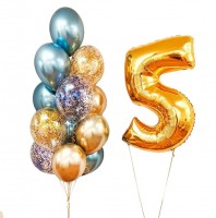 Фонтан из шаров на день рождения 5 лет №123