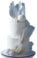 Свадебный торт без мастики с шарами №2268