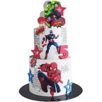 Торт с Халком, Человеком Пауком и Капитаном Америка №3694