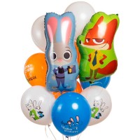 Воздушные шарики с мультяшными героями Зверополис №1235