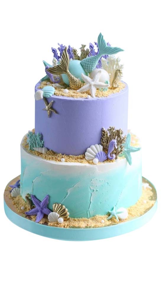 Свадебный торт в морском стиле №1689