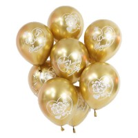 Золотые воздушные шары СОВЕТ ДА ЛЮБОВЬ на свадьбу №284