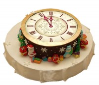 Торт новогодний Часы №502